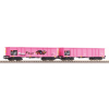 Zestaw 2 wagonów towarowych odkrytych Eaos z graffiti Piko 58393 H0 1:87